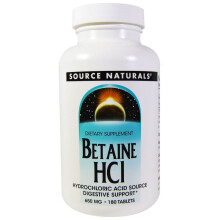 Source Naturals, Betaine HCL - 650mg x180 Tablets