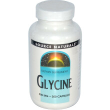 Source Naturals, Glycine, 1 000 mg, 200 Gélules (500 mg par Gélule)