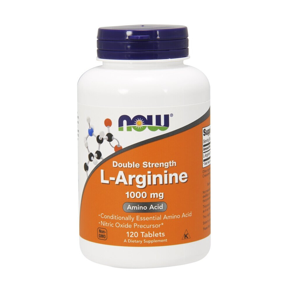 Now Foods L-Arginine Amino Acid | Dilation Of Blood Vessels | 1000Mg 120 Tablets