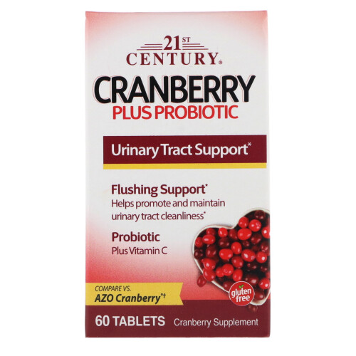 21st Century, Cranberry Plus Probiotikum, 60 Tabletten