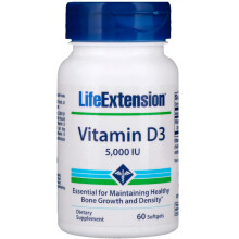 Life Extension, Vitamin D3, 125 mcg (5.000 IE), 60 Softgels