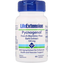 Life Extension, Pycnogenol, Französischer Pinienrindenextrakt, 100 mg, 60 Vegetarische Kapseln