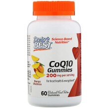 Doctor's Best CoQ10 L-Carnitine Supports Heart Health, Boost Energy | 60 Gummies