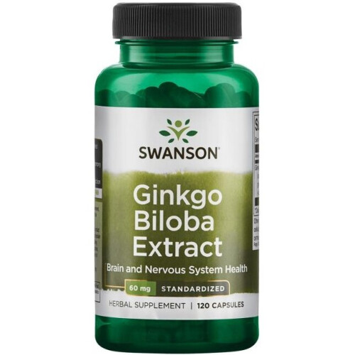 Swanson, Extrait de Ginkgo Biloba, 60 mg, 120 Capsules