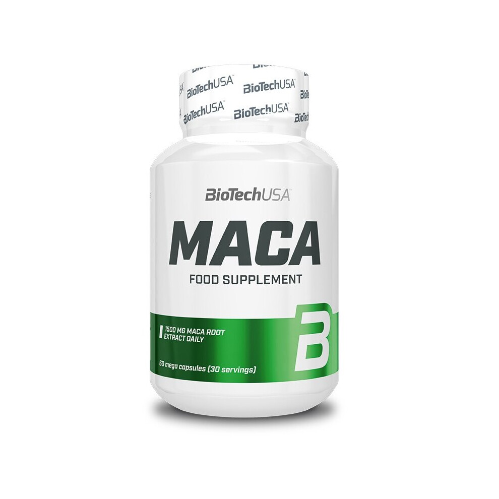 Biotechusa Maca Boosting Energy & Endurance Improves Mood | 60 Caps 30 Servings