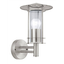 Eglo Lisio - 1 Light Outdoor Wall Lantern Stainless Steel IP44, E27