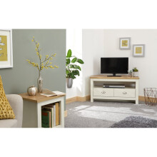 Lancaster Cream & Oak Top Corner TV Unit