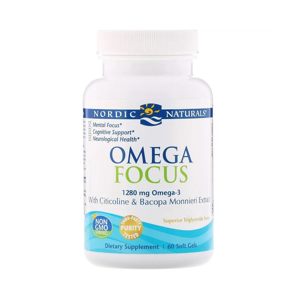 Nordic Naturals Omega Focus Boost Mental Focus & Cognitive Support | 60 Softgels