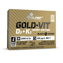 Olimp Nutrition Gold Vitamin D3 + K2 Sport Edition – 60 Capsules for Bone & Immune Support