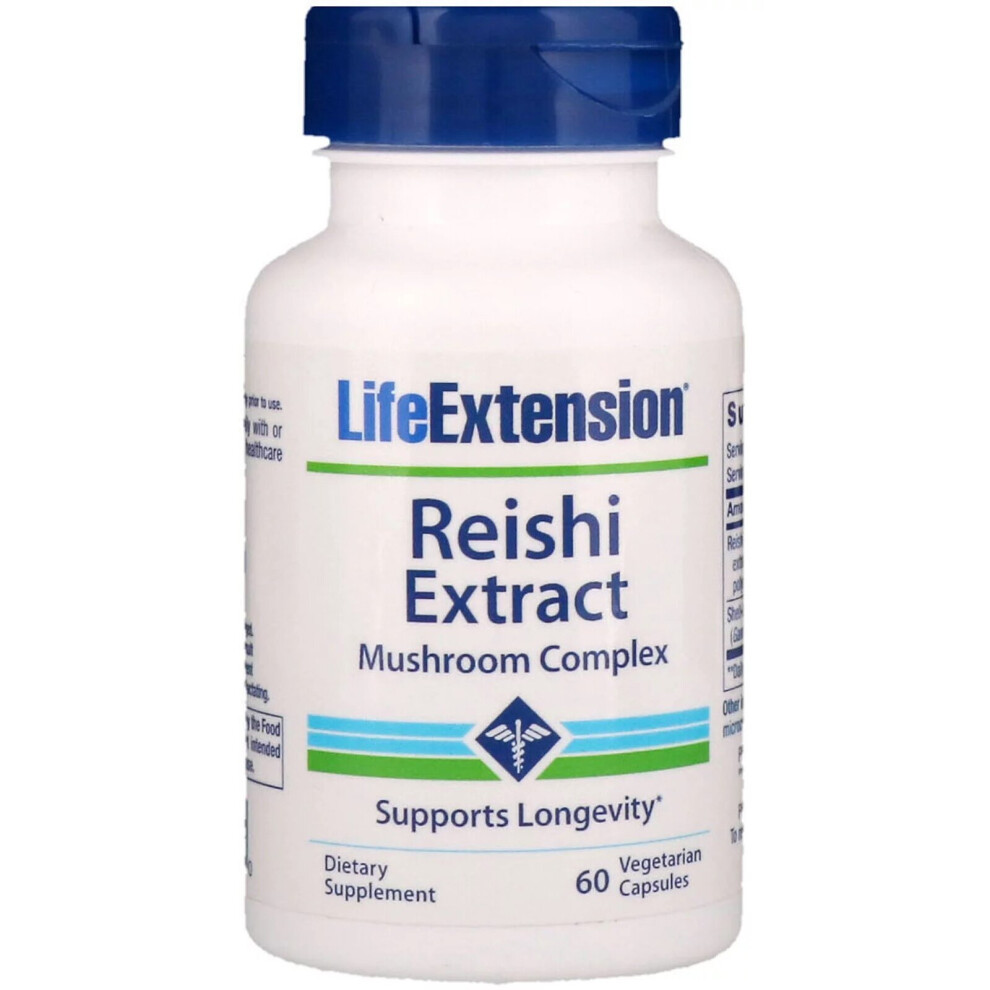 Life Extension Reishi Extract Mushroom Complex Support Longevity 60 Veg Capsules