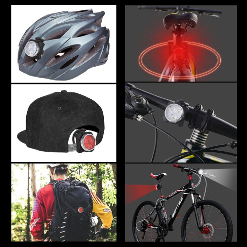 Balhvit Bike Light Set, Super Bright USB Rechargeable Bicycle Lights 2