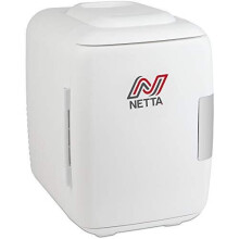 NETTA 5L Mini Fridge – Quiet Portable Cooler & Warmer, AC/DC Car & Mains, White