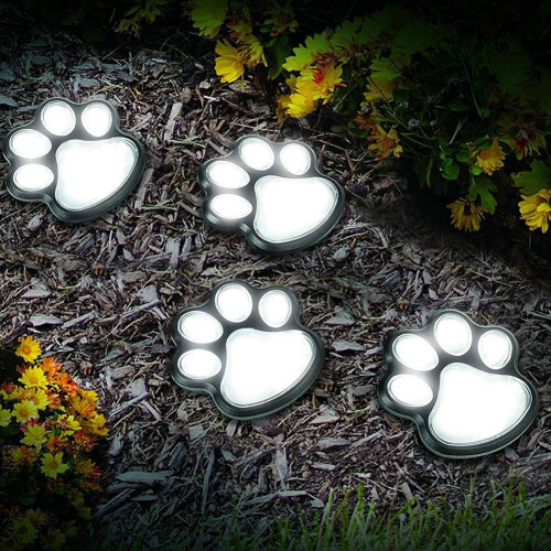 Ηλιακά φώτα Εξωτερική Dog Paw φώτα (σετ 4) Φώτα κήπου