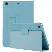 (Sky Blue) Leather Wallet Flip Case Cover For Apple iPad 10.2" 2020 8th Gen