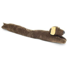 Carousel Home and Gifts Sausage Dog Fabric Novelty Dachshund Door Draught Excluder ~ Door Draught Cushion Dark Brown