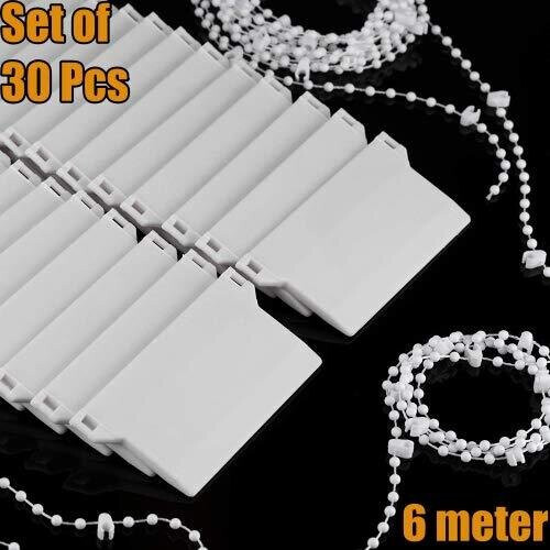 First blinds Vertical blind set 30 bottom weights and 6 meter chain 89mm (3.5 inches)-Replacement Spares 1