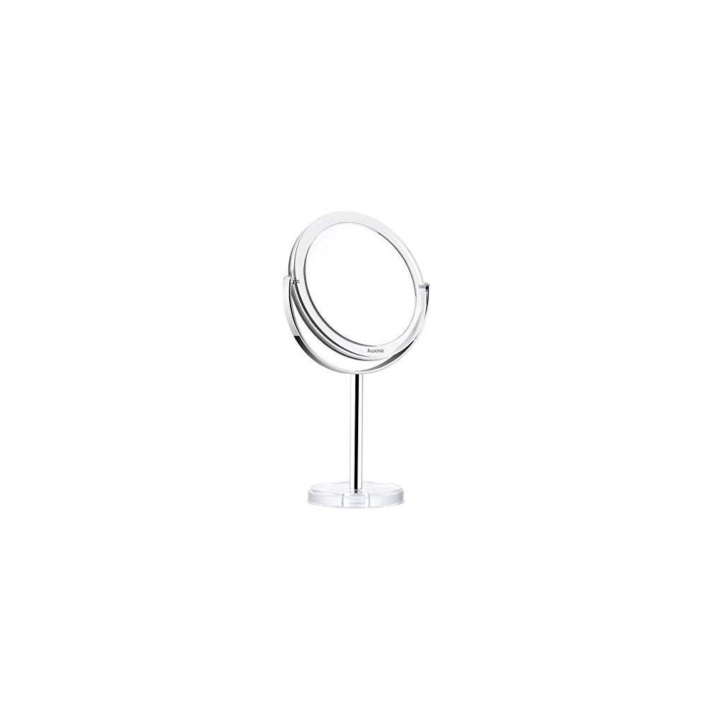 Auxmir Magnifying Makeup Mirror with 1X / 10X Magnification, High Definition, 6'' Double Sided Vanity Tabletop Mirror with Crystal-like Style, 360