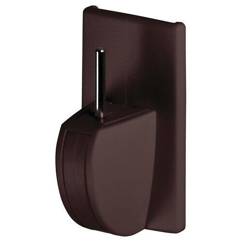 tesa UK Powerstrips Net Curtain Hooks with Removable Adhesive Strips - Brown, 4 Hooks 1