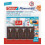 tesa UK Powerstrips Net Curtain Hooks with Removable Adhesive Strips - Brown, 4 Hooks 1