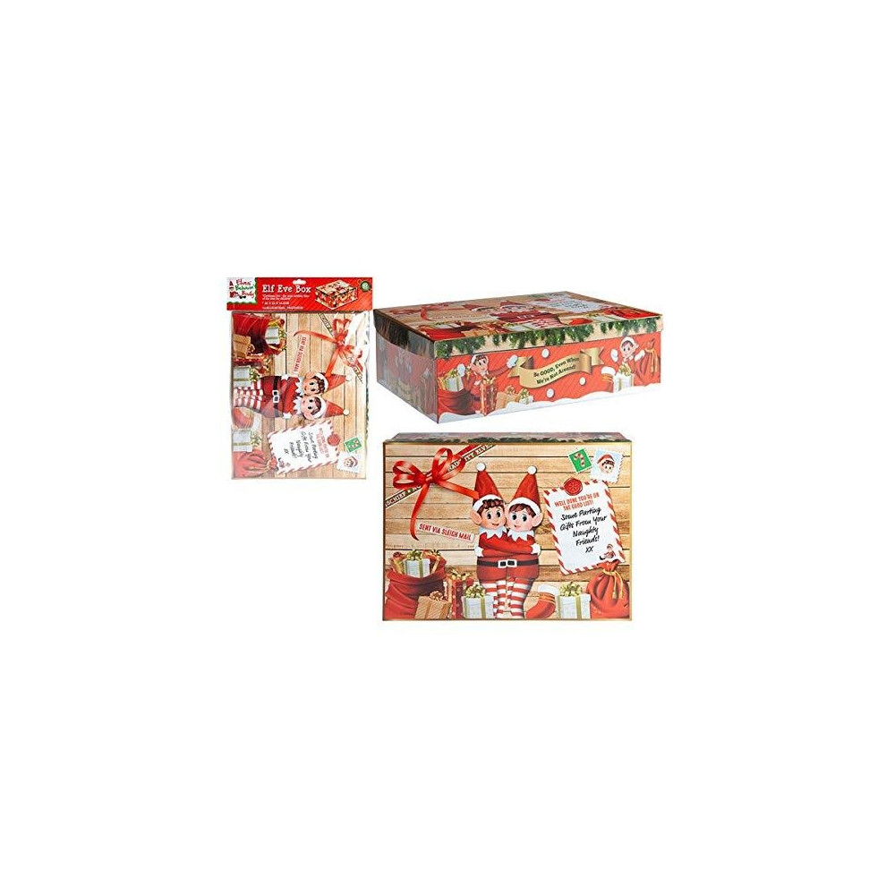 Elves Behaving Badly - 26.5cm Elf Eve Box - Storage Box - Xmas Eve Box