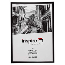 Hampton Frames BACKLOADER Poster Certificate Photo Frame Plexi Black A4 (21x30cm) BLR2130BLK