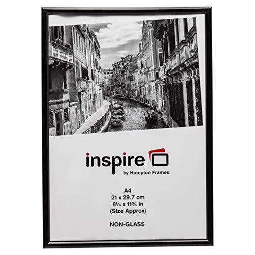 Hampton Frames BACKLOADER Poster Certificate Photo Frame Plexi Black A4 (21x30cm) BLR2130BLK