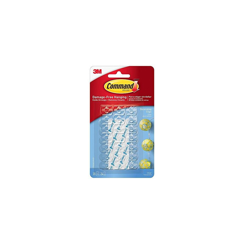 3M Command Self-Adhesive Damage Free Hanging Clear Decorating Clips For Fairy Lights 845457013025