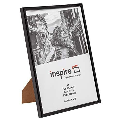 Hampton Frames BACKLOADER Poster Certificate Photo Frame Plexi Black A4 (21x30cm) BLR2130BLK 1