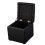 Costway Faux Leather Ottoman Pouffe Storage Toy Box Foot Stool Black 4