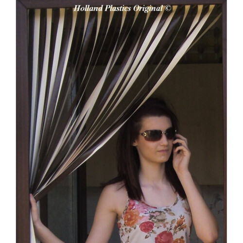 (Coffee & Cream) Heavy Duty Caravan/RV Blind- 62cm wide- Perfect for mobile travelling.