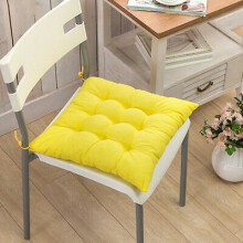 (Yellow) Seat Pad Dining Room Home Garden Kitchen Square Chair Cushions with Tie On Home