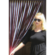 (Red Wine & White) Heavy Duty Caravan/RV Blind- 62cm wide- Perfect for mobile travelling.