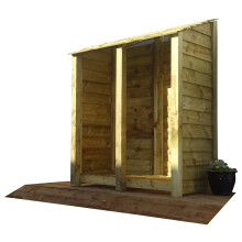 (Light Green, Without Kindling Shelf) Log Store Wooden W-1460mm x H-1800mm x D-810mm