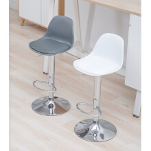 ( Light Grey) 2 X PU Leather Swivel Gas Lift Bar Stools Kitchen,Breakfast,Pub UK 3 color-A161