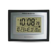 PRECISION SILVER LCD RADIO CONTROLLED CLOCK