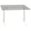 VidaXL vidaXL Manual Height Adjustable Standing Desk Frame Hand Crank White Riser 2