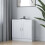 VidaXL vidaXL Book Cabinet White Engineered Wood Bookshelf Bookcase Storage Sideboard 1