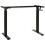 VidaXL vidaXL Manual Height Adjustable Standing Desk Frame Hand Crank Black Riser 1