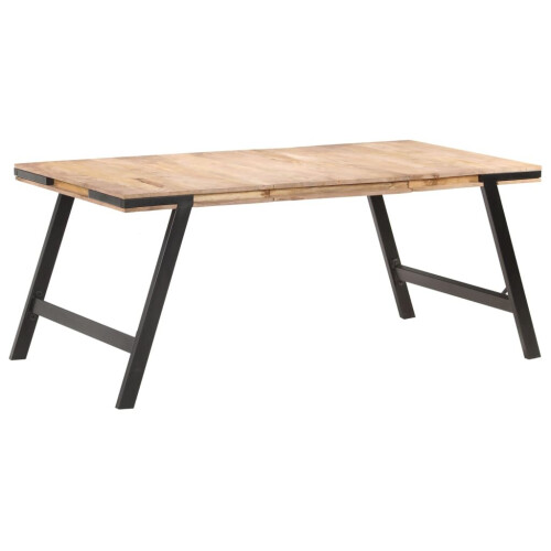 VidaXL vidaXL Solid Mango Wood Dining Table Kitchen Dinner Lounge Side Coffee Desk