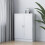 VidaXL vidaXL Book Cabinet White Engineered Wood Bookshelf Bookcase Storage Sideboard 1