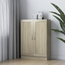 vidaXL Book Cabinet Sonoma Oak Engineered Wood Bookshelf Storage Sideboard