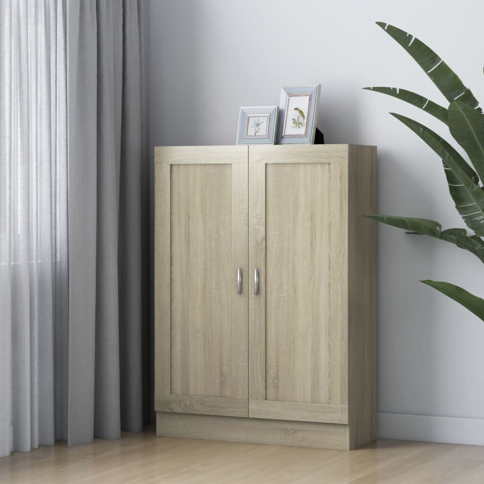 Vidaxl Book Cabinet Sonoma Oak Engineered Wood Bookshelf Storage Sideboard