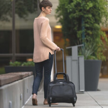 Kensington Laptop Spinner Bag Luggage Cabin Suitcase Roller Travel Office Work
