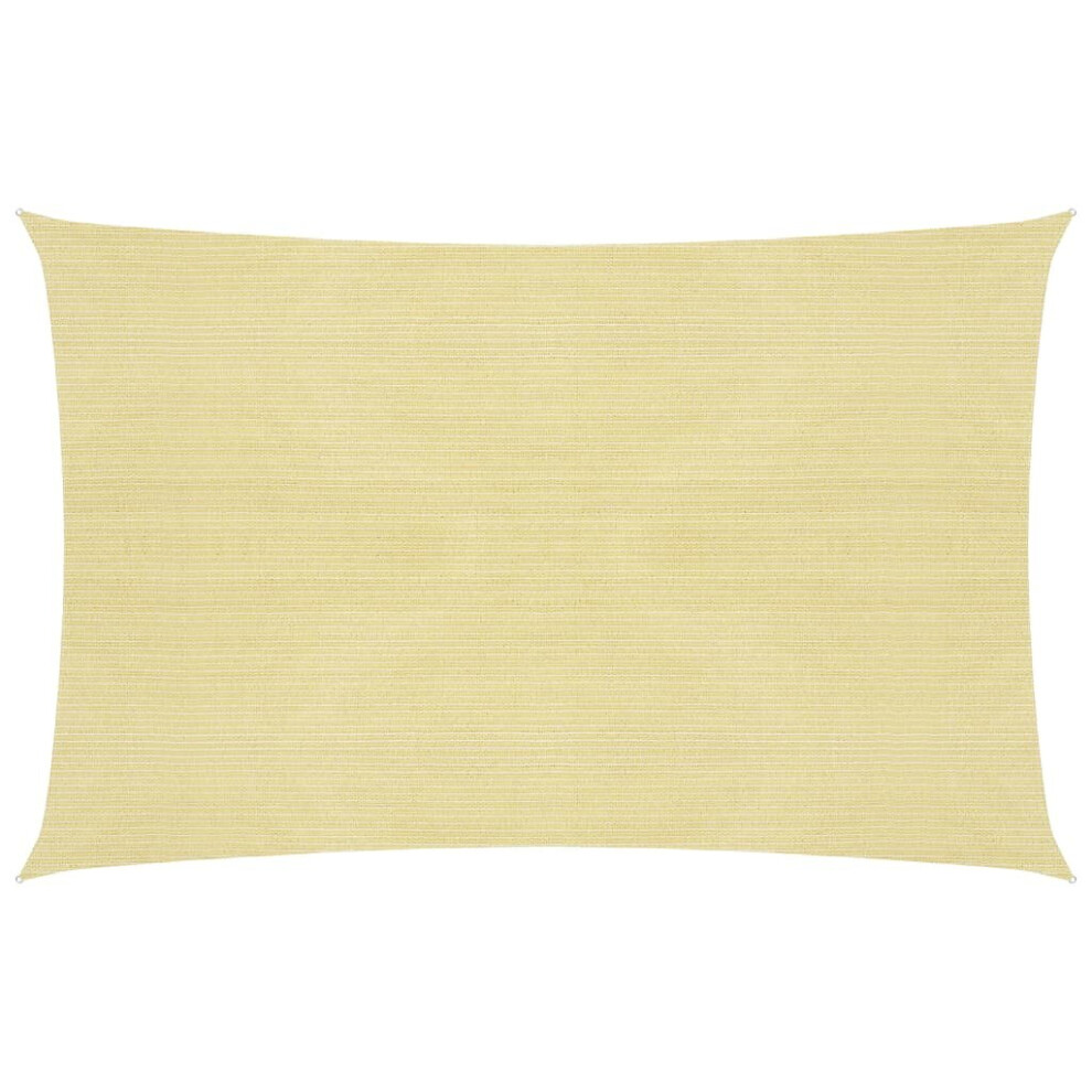 Vidaxl Sunshade Sail 160 G/M² Beige 3X4.5 M Hdpe Garden Awning Sun Sail Tarp
