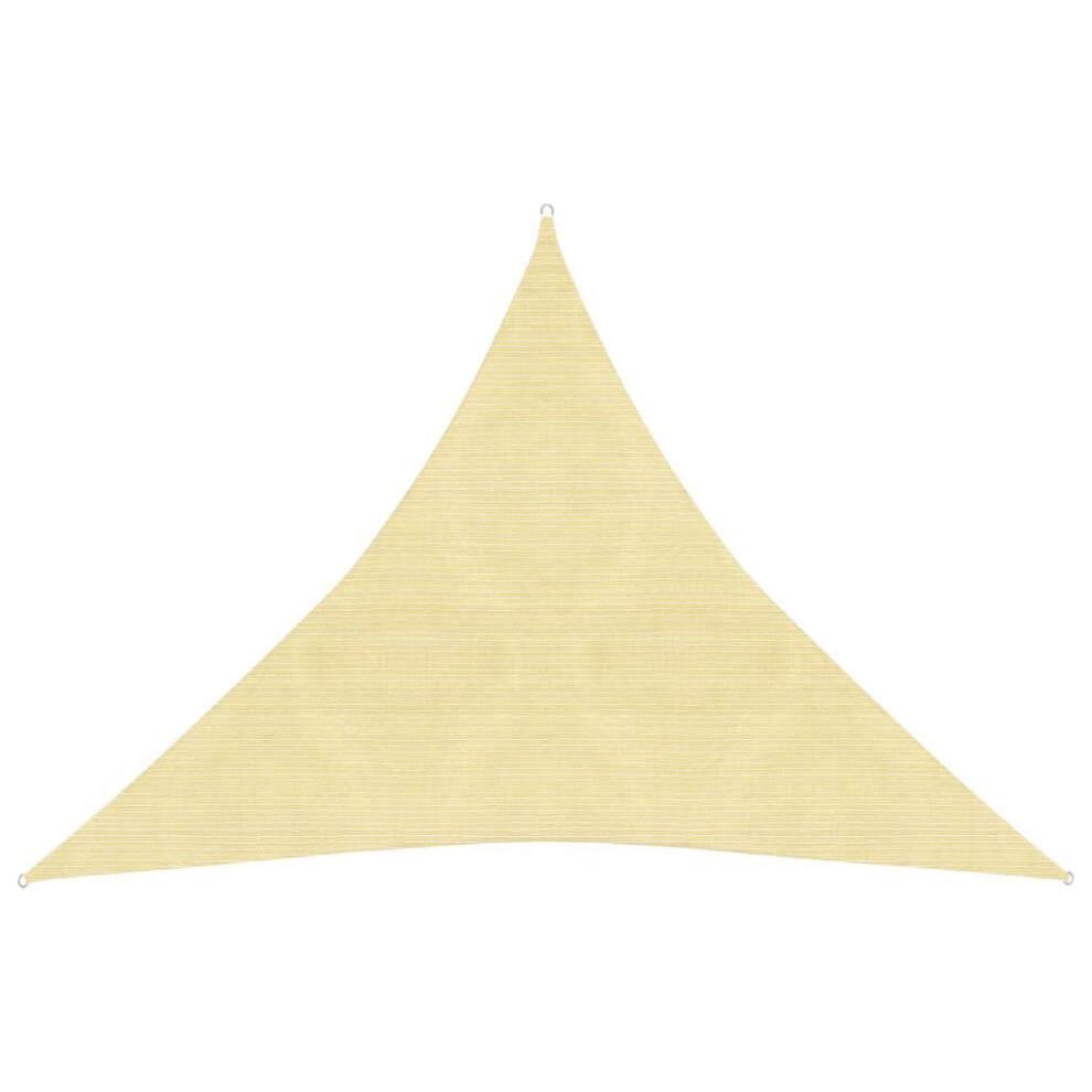Vidaxl Sunshade Sail 160 G/M² Beige 3X3x3 M Hdpe Garden Awning Sun Sail Tarp