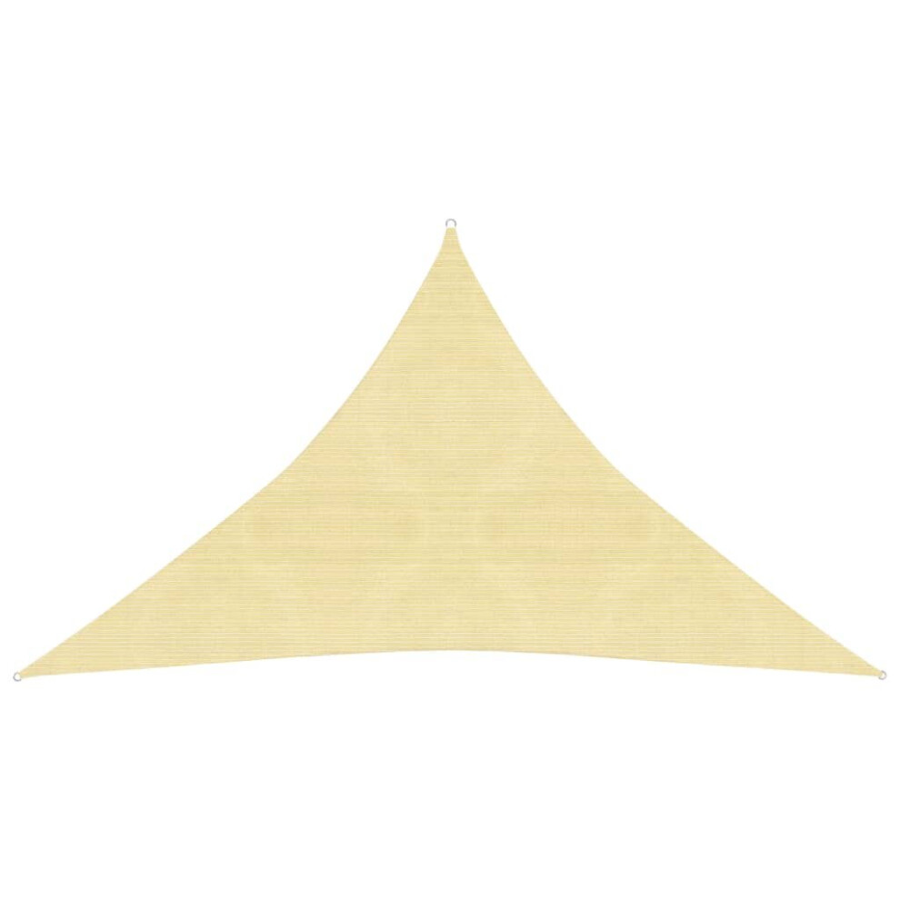 Vidaxl Sunshade Sail 160 G/M² Beige 2.5X2.5x3.5 M Hdpe Garden Awning Sunscreen