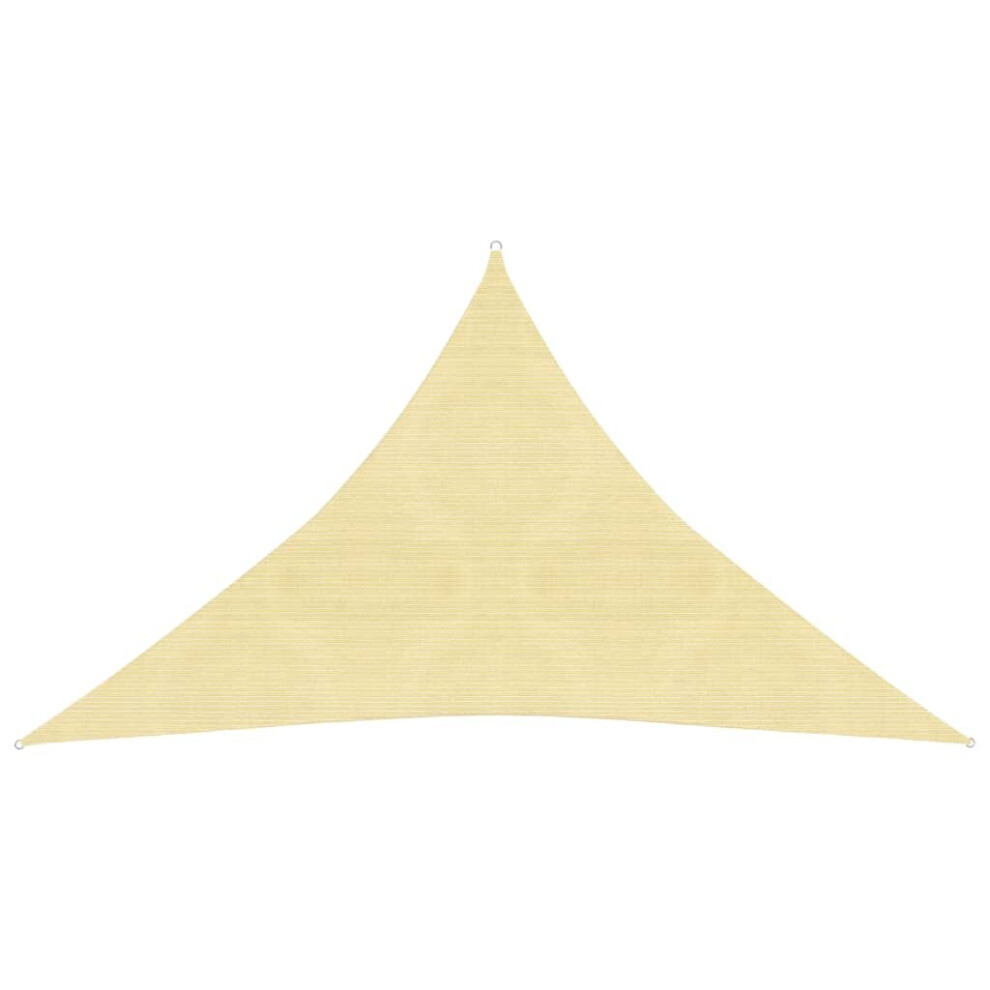 vidaXL Sunshade Sail 160 g/m² Beige 3x3x4.2 m HDPE Garden Awning Sun Sail Tarp