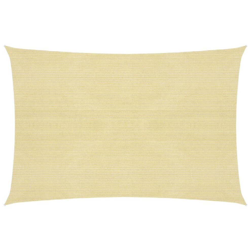 vidaXL Sunshade Sail 160 g/m² Beige 5x7 m HDPE Garden Awning Canopy Sunscreen
