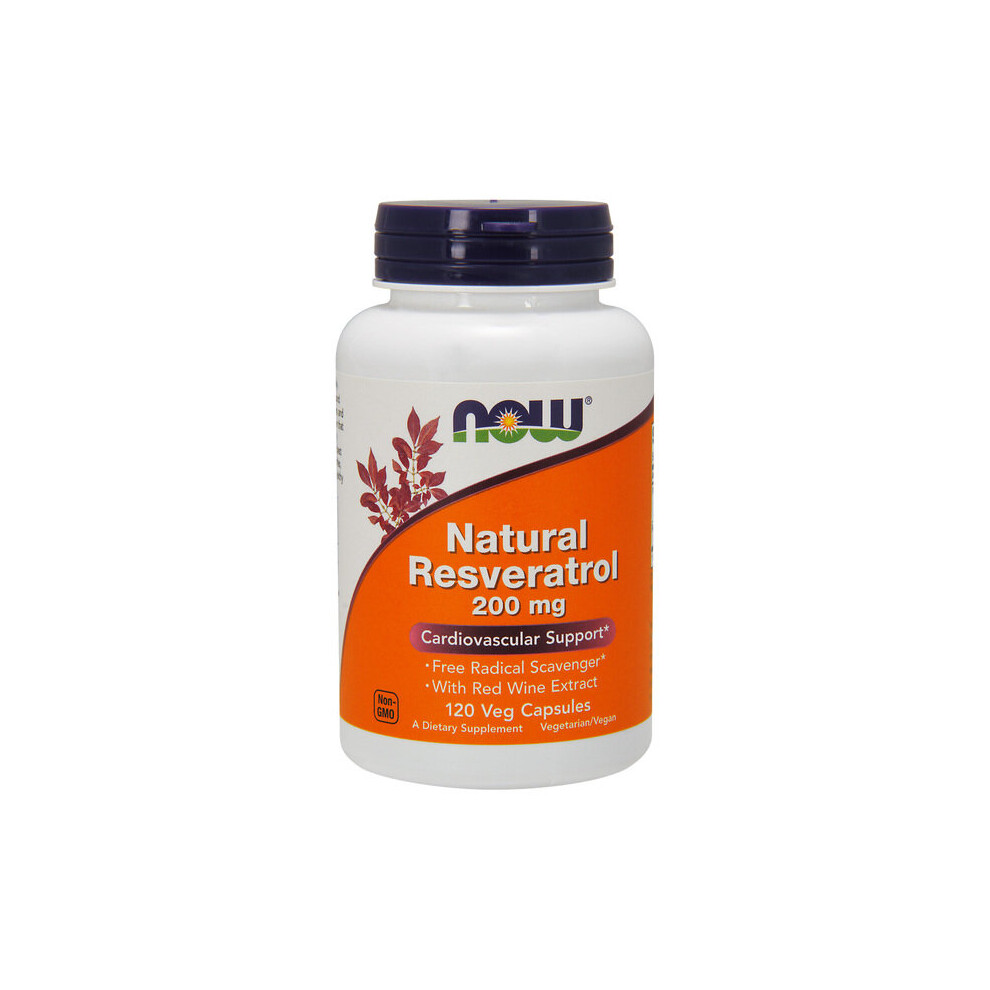 Now Foods Resveratrol 200 Mg 120 Vegetarian Capsules