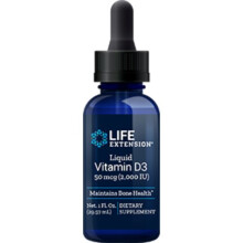 Life Extension, Vitamine D3 Liquide, 50 mcg (2 000 UI), 1 fl oz (29,57 ml)